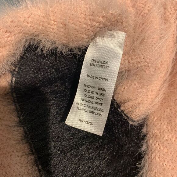 PRMA Shaggy Colorblock Long-Sleeved Blue Purple White Black Sweater Women XS - Picture 7 of 7